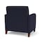 Lesro Siena Lounge Reception Wide Guest Chair, Walnut, OH Navy Upholstery SN1201 - alternate 3